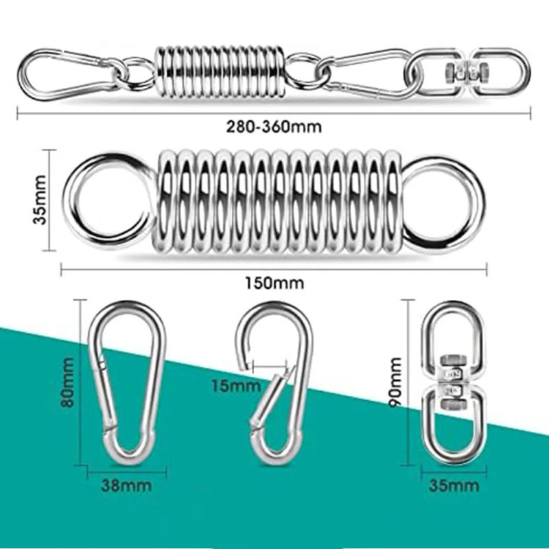 Description Picture 6 of itemSuspension Chair Swing Spring Hanging Basket Buffer Stainless Steel Spring Outdoor Swing Chair  Accessories