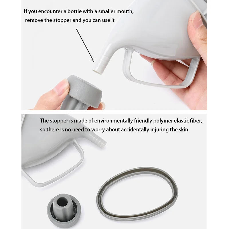 Description Picture 5 of itemCar Travel Outdoor Adult Urine Men and Women Funnel Urine Camping Toilet Emergency Portable Urine Bottle Female Urinal