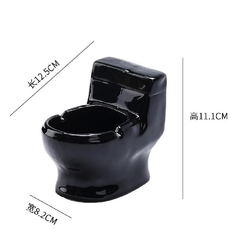 Description Picture 2 of itemCreative Ceramic Toilet Ashtray Storage Cigarette Case Home Decoration Accessories Suitable for Home Office Use Ceramic Ashtray