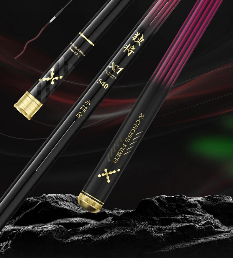 Description Picture 3 of item2.7m-7.2m Hand Fishing Rod Super Light Hard Carbon Fiber 4H Carp Telescopic Fishing Pole River Lake Stream Rod Wild Fishing