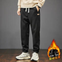 Men's Winter Velvet Printed Cargo Pants Multifunctional Outdoor Windproof Cargo Pants Korean Version of Men's Leggings