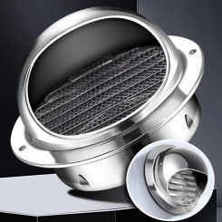 Stainless Steel Wall Ceiling Air Vent Ducting Ventilation Exhaust Grille Cover Waterproof Outlet Heating Cooling Vents Cap