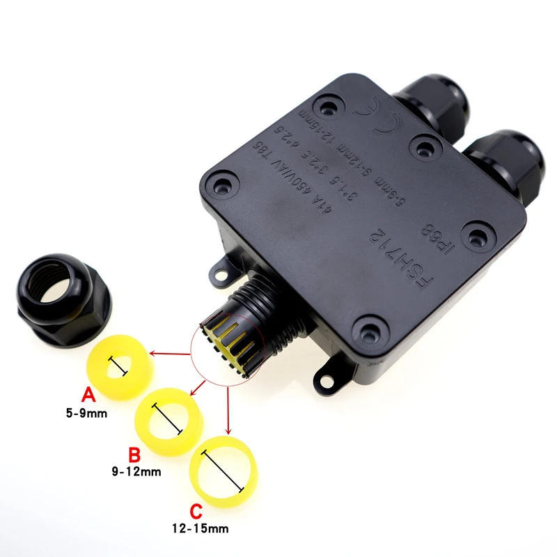 Description Picture 5 of itemIP68 2/3 Way Waterproof Junction Box for Street Light Outdoor Y-shape Mini Buried Wire Connector Electric Wire Box with Terminal