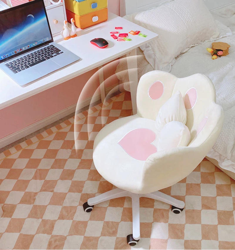 Description Picture 6 of itemBedroom Dormitory Computer Chair Home Office 360° Swivel Lift Chair Handrail Back Writing Desk Chair Dressing Stool Makeup Chair