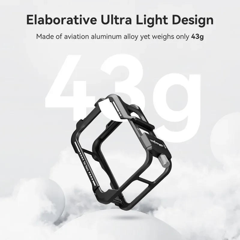 Description Picture 3 of itemAluminum Alloy Housing Cage Protective Frame Case Metal Rabbit Cage for GoPro Hero 13 12 11 10 9 Camera Cage Rig Accessories