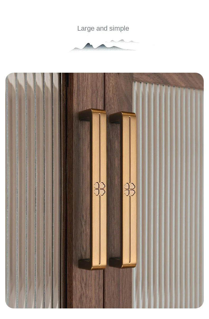 Description Picture 4 of itemVintage Chinese Style Antique Brass Hardware European Style Garden Cabinet Handle Cabinet Knob Door Pull Drawer Hardware