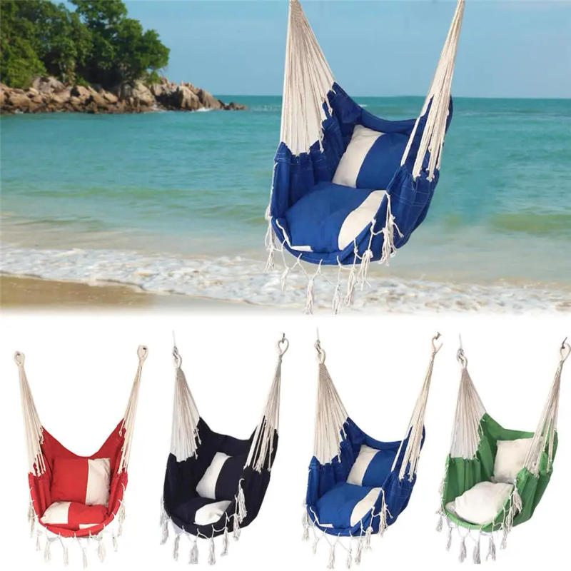 Description Picture 2 of itemNordic Style Hammock Outdoor Indoor Garden Dormitory Bedroom Hanging Chair For Child Adult Swinging Single Safety Chair