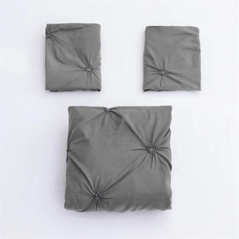 Description Picture 2 of itemQueen Comfort Set 3Pieces, Gray Bed in a Bag Comforter Set for Bedroom, Beddding Sets without Comforter, Duvet cover&Pillowcases