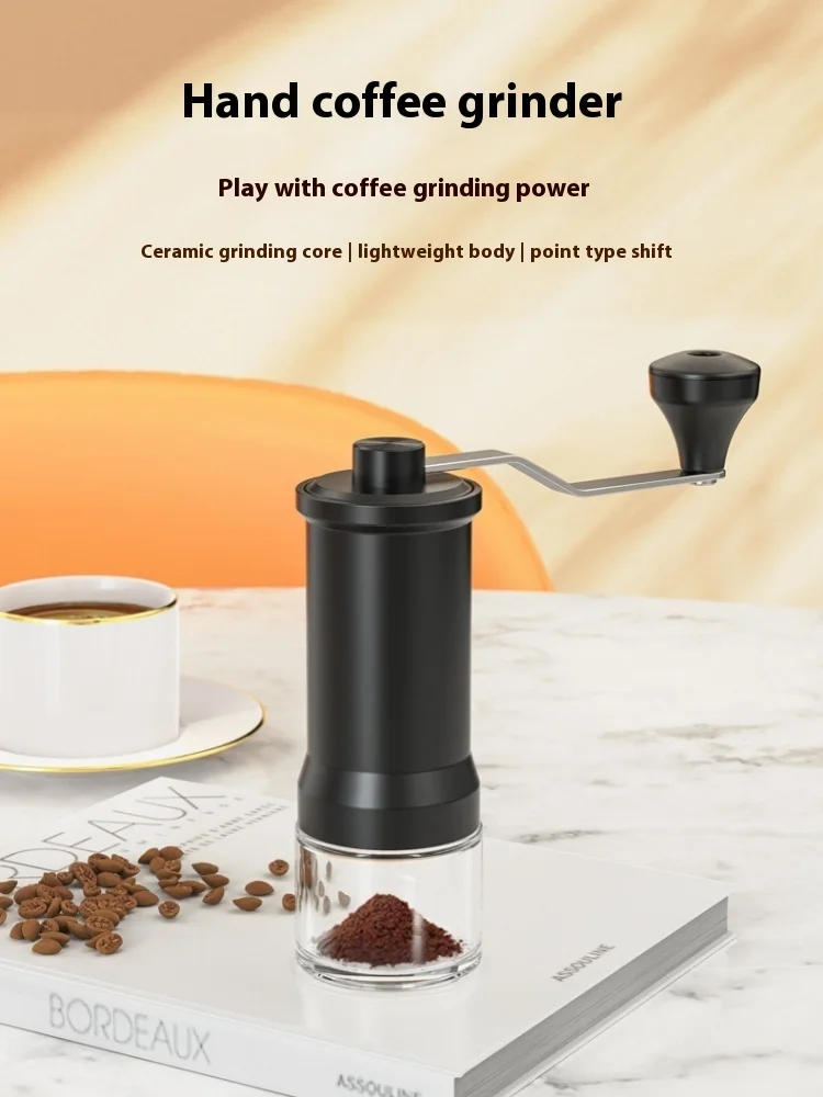 Description Picture 2 of itemManual Coffee Grinder Household Hand-Cranked Bean Grinder Ceramic Grinding Core Portable Small Coffee Tools with Cleaning Brush