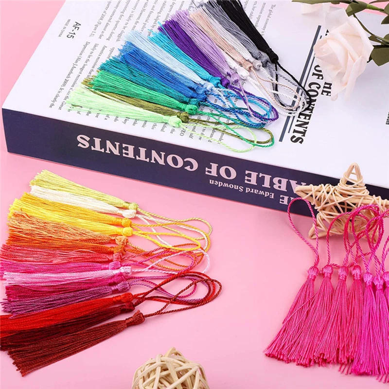 Description Picture 5 of item50 Pcs Polyester Silk Tassel Fringe Hanging Rope Silk Tassel Fringe For Sewing Curtains Accessories DIY Crafts Jewelry Making
