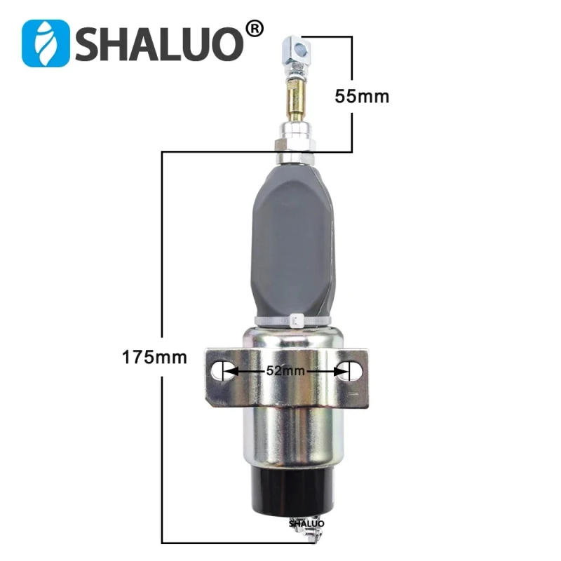 Description Picture 4 of itemNO Type Diesel Engine Stop Solenoid Valve Electronic Flameout Fuel Cut Off Shutdown Switch Generator Accessories Parts DC12V 24V
