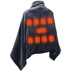 USB Electric Heating Blanket 3 Temperature Adjustment Wireless Heated Blanket Cordless Heated Shawl for Outdoor Camping