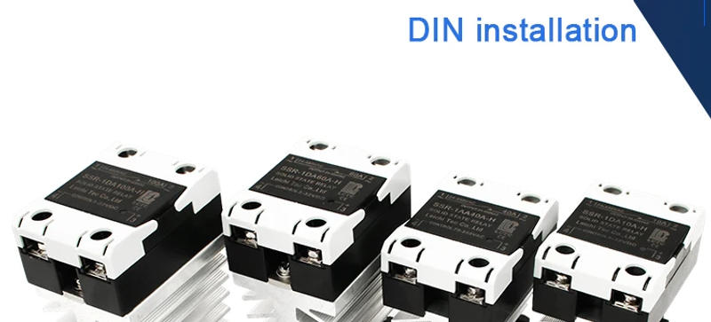 Description Picture 3 of itemLCTC Solid State Relay Radiator Heat Sink SSR Single Phase DIN Rail 10A 25A 40A 60A 80A 100A 120A DC-AC AC-AA DD Zero Crossing