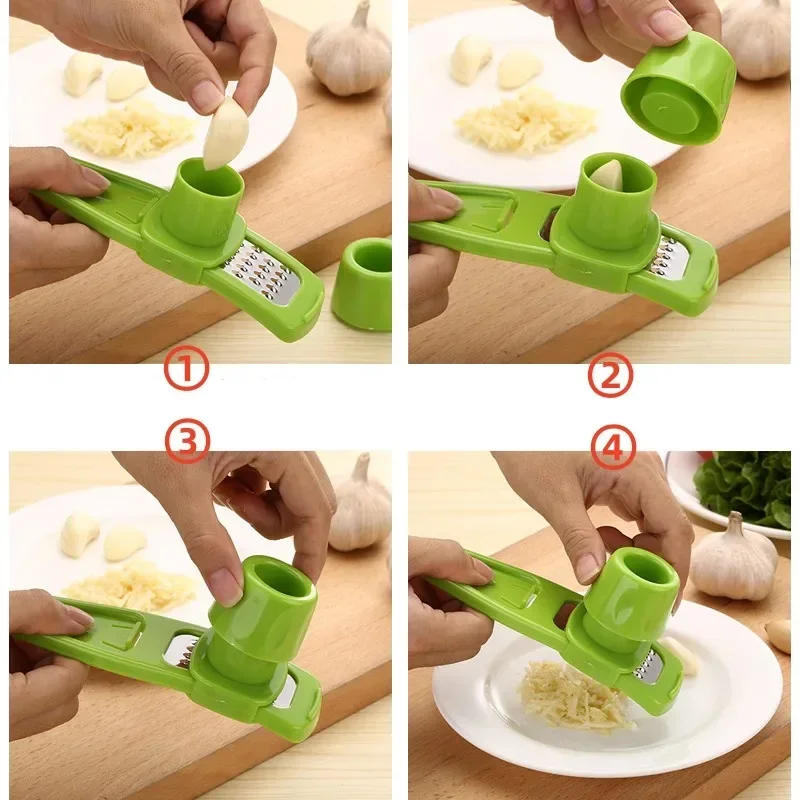 Description Picture 4 of itemNew Ginger Garlic Crusher Press Garlic Grinding Grater Cutter Peeler Manual Garlic Mincer Chopping Tool Kitchen Accessories