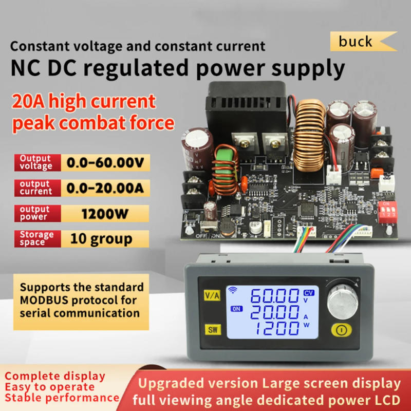 Description Picture 5 of itemXY6020L 60V 20A 1200W Buck Converter CC CV Step-Down Module LCD Adjustable Regulated Stabilized Voltage Power Supply