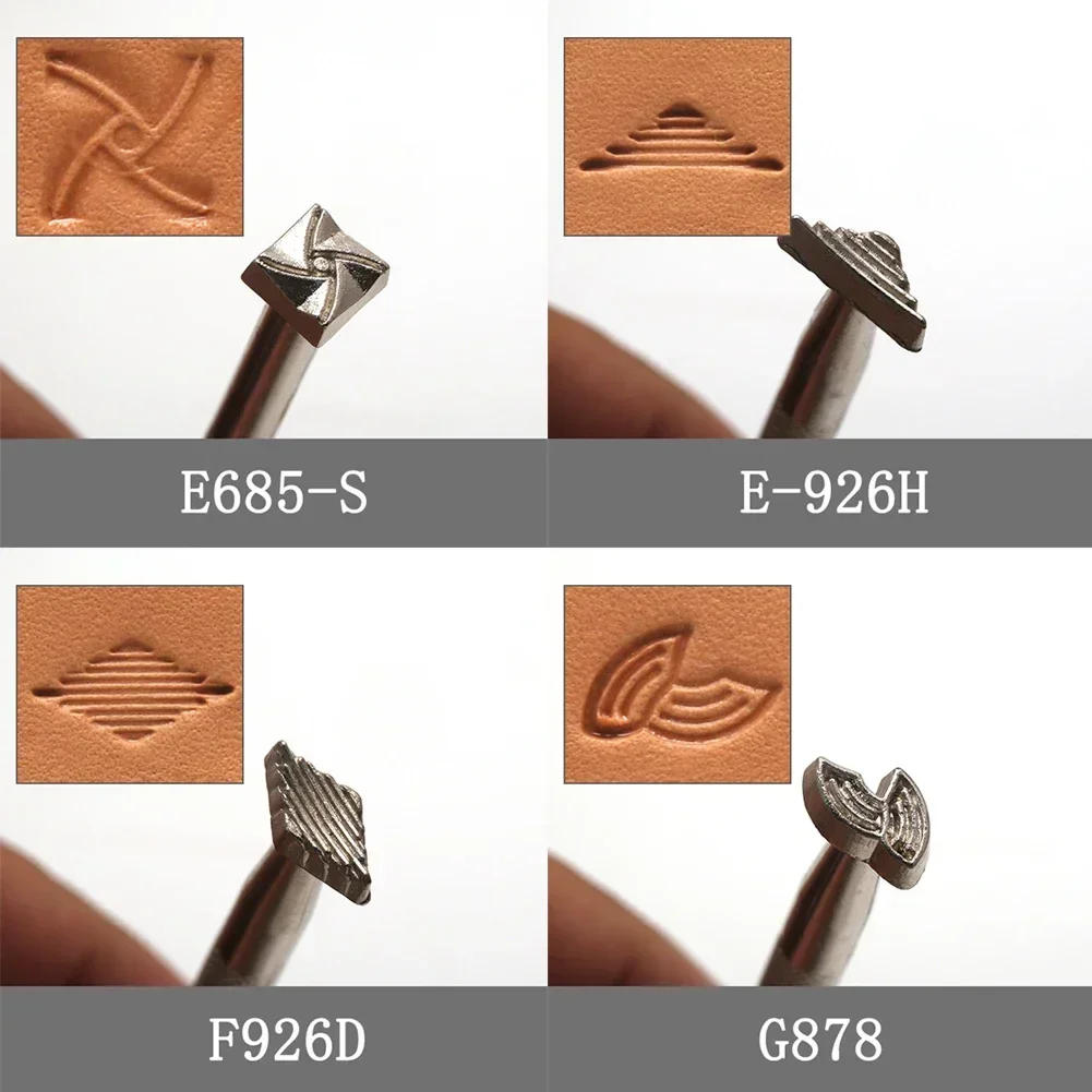 Description Picture 6 of itemMetal Leather Working Saddle Making Tools Carving Leather Craft Stamps Kit Leather Stamping Solid DIY Printinting Craft Supplies