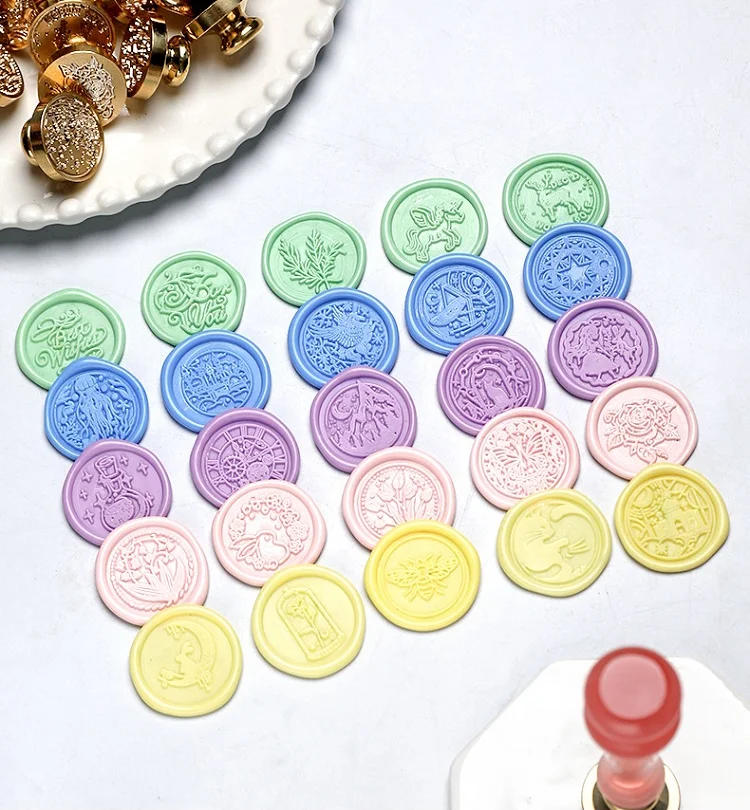 Description Picture 2 of itemStar Sky Rose Wax Seal Stamp Butterfly Sealing Wax Stamp Replace Head Flower Stamp Leaf Decor Wedding Invitations Christmas Gift