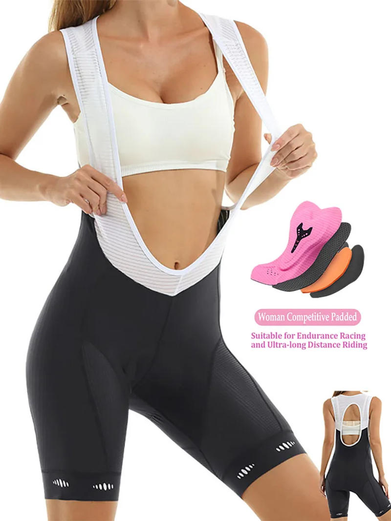 Description Picture 3 of itemX-TIGER Cycling Bib Shorts Women MTB Padded Shorts Ride 6 Hours Biking Tights Slim Fit UPF 50+ Sports Shorts