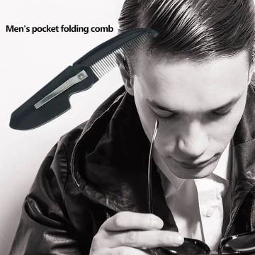 Hair Hairstyle Styling Tool Accessories Convenient Professional Hair Comb Man Woman Folding Protable Pocket Beard Clip