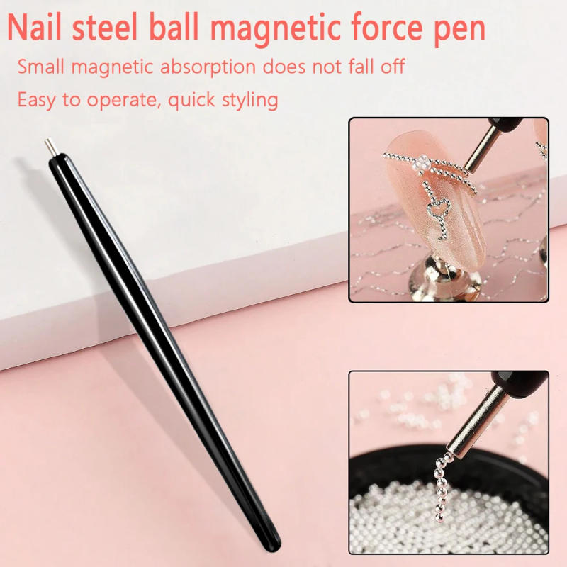 Description Picture 2 of item1pcs Suction Steel Ball Magnet Pen Nail Art Tools 11cm Super Strong Suction Cat Eye Nail Polish Bead Magnet Pen Tool Manicure Di