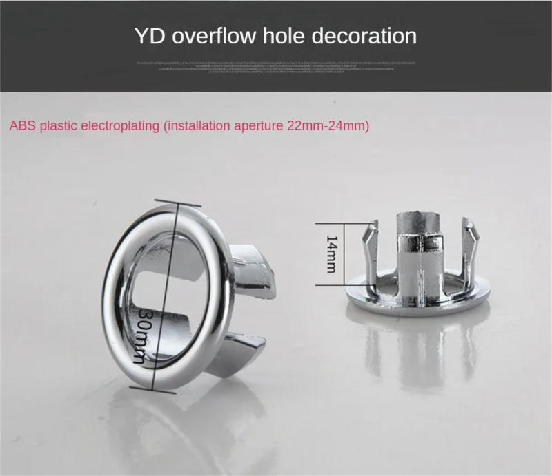 Description Picture 4 of item4Pcs Kitchen Bathroom Basin Circular Overflow Drain Cover Decoration Bathtub Sink Hole Overflow Hollow Washbasin Overflow