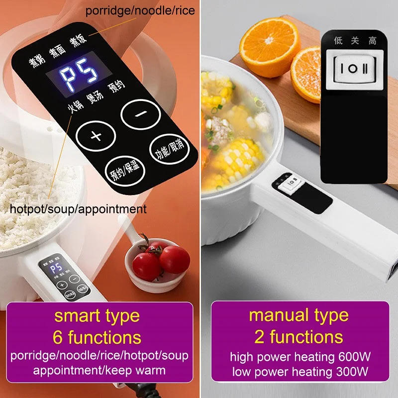 Description Picture 3 of item220V Multifunctional Electric Cooker Ceramic Pot Household Low-Power Student Dormitory Rice Cooker Noodle Soup With Steamer Pot