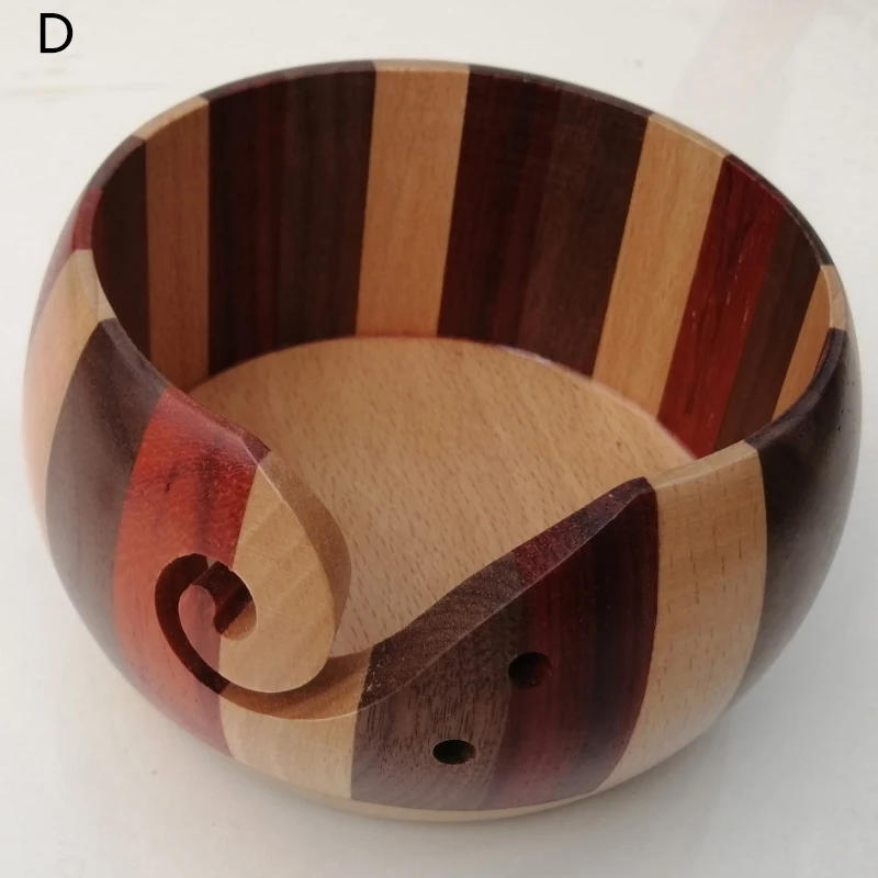 Description Picture 6 of itemWooden Yarn Bowl Crochet Organizer Storage Holder Non Slip Eco-friendly New Handmade DIY For Knitting Crochet Skeins