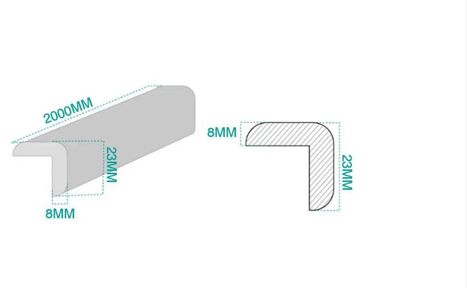 Description Picture 6 of item2M U Shape Extra Thick Baby Safety Furniture Table Protector Edge Corner Desk Cover Protective Tape Foam Corners Bumper Guard