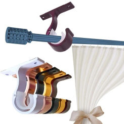Home Ceiling Curtain Rod Installation Hook Room Thickening Crossbar Fixing Clip Hanging Rack With Screws For Kitchen Living Room