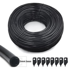 Garden 3/5mm Watering Hose Irrigation Pipe 1/8'' Tubing for Greenhouse Bonsai Potted Plants Drip Arrow Dripper Sprinkler