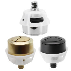 Dual Flush Toilet Push Button Round Shape Toilet Water Switch Gold Black For Concealed Cisterns Bathroom Toilet Accessories