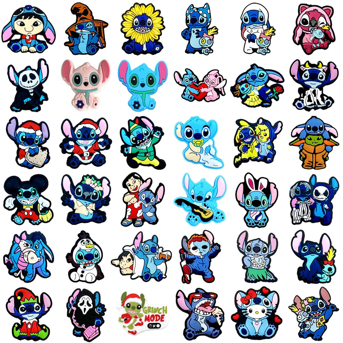 Description Picture 2 of item10PCS Silicone Beads Cartoon Stitch Focus Beads Teether Beads Baby Toy DIY Nipple Chain Jewelry Accessories Wholesale Kawai Gift