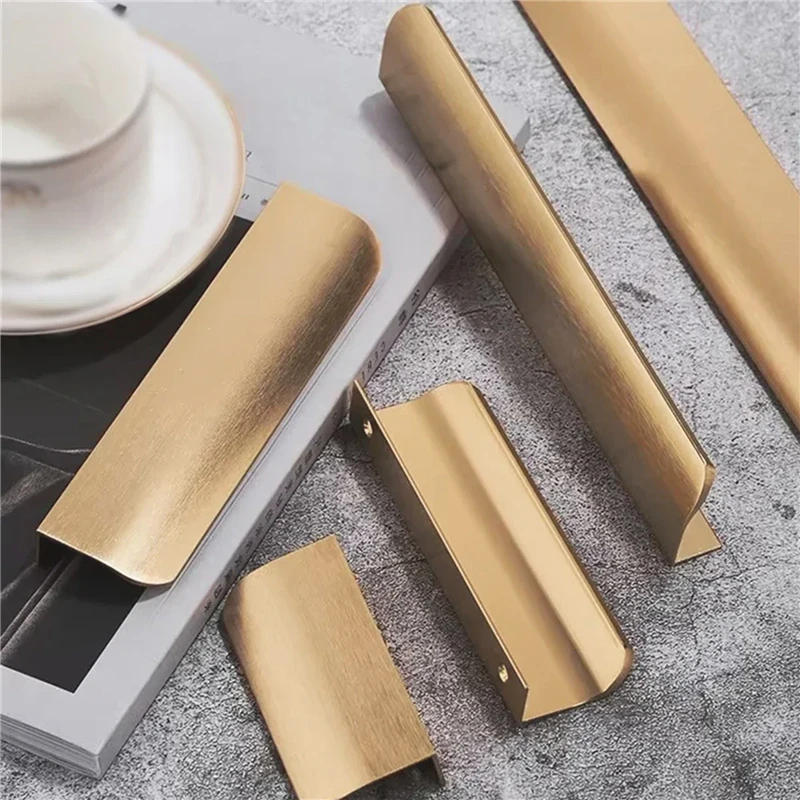 Description Picture 5 of itemFashion White Long Cabinet Invisible Handles Aluminum Alloy 80-150mm Hidden Cabinet Pulls Drawer Knobs Cupboard Door Hardware