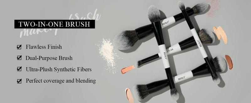 Description Picture 5 of itemBEILI Makeup Brushes 12 Pieces 18 In 12 Double-Sided Contour Foundation Highlight Blush Brush Eyeshadow Eyeliner Concealer Brush