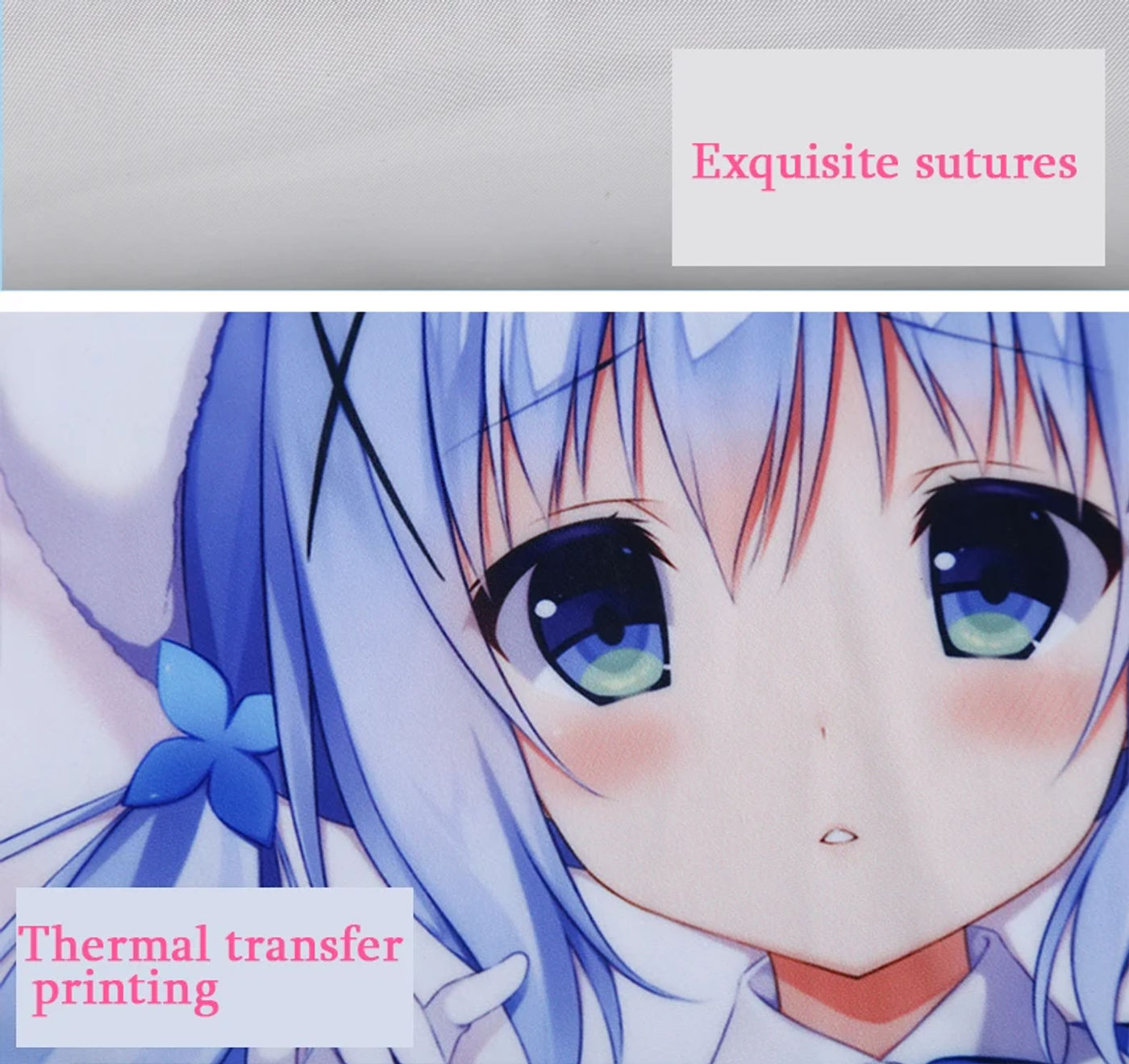 Description Picture 2 of itemDakimakura Renamon Spread Pussy Anime Double Sided Print Body Pillow Cover Life Size Pillowcase