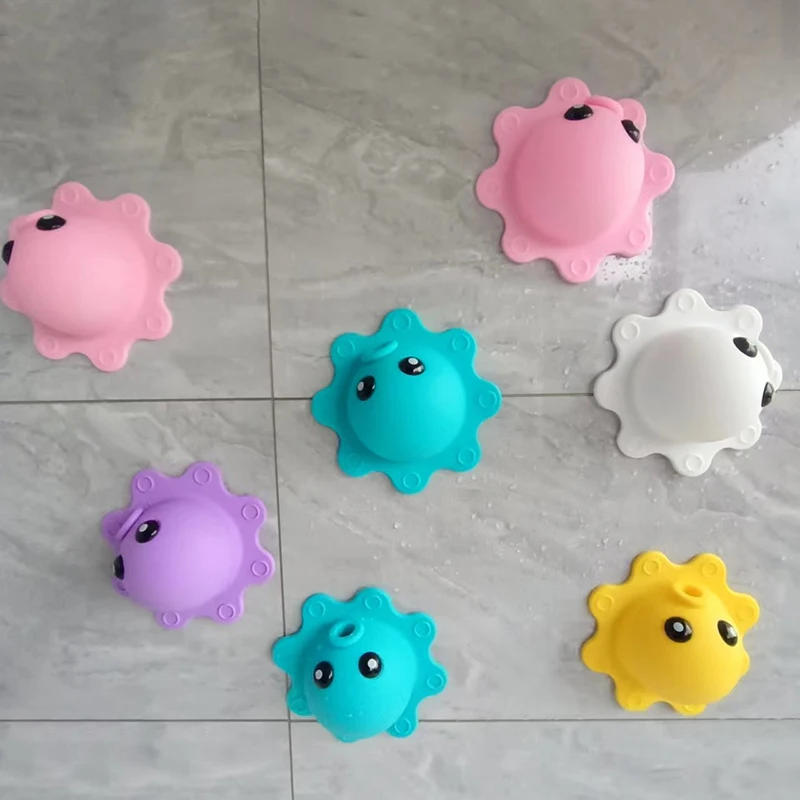 Description Picture 3 of itemSilicone Bathtub Drain Cover Suction Cups Octopus Tub Overflow Drain Cover For Deeper Bath Adds Water Bathroom Spa Accessories