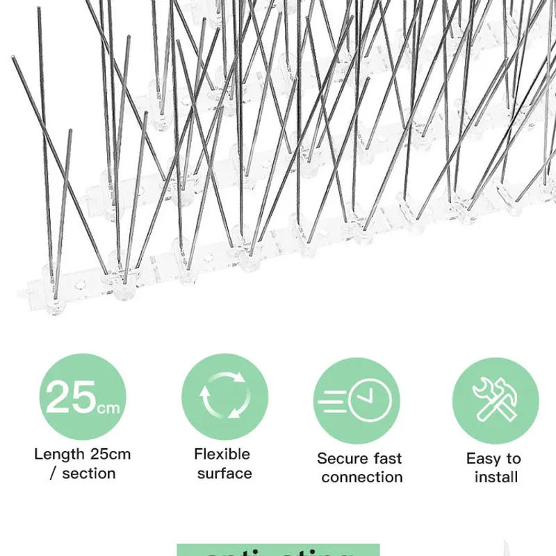 Description Picture 3 of item10pcs/box Gardening Bird Repellent, Stainless Steel for Home Balcony to Prevent Bird Repellent