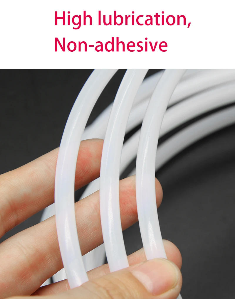 Description Picture 4 of item1~10m PTFE Tube For 3D Printer Parts Milk White ID 0.5 1 2 2.5 3 4 5 6 7 8 10 mm Insulated Hose 600V Extruder J-head Rigid Pipe