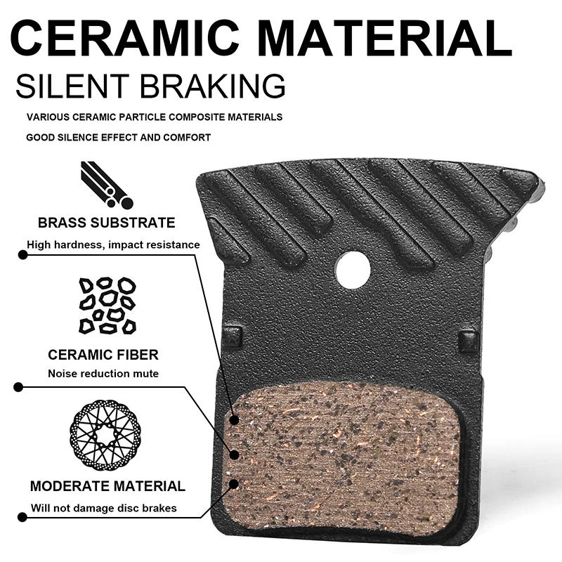 Description Picture 6 of itemBUCKLOS Ceramic Bike Brake Pads Bicycle Hydraulic Disc Brake Pad Road MTB Brakes Pads Fit Shimano L05A N03A K04S K05S Brake Part