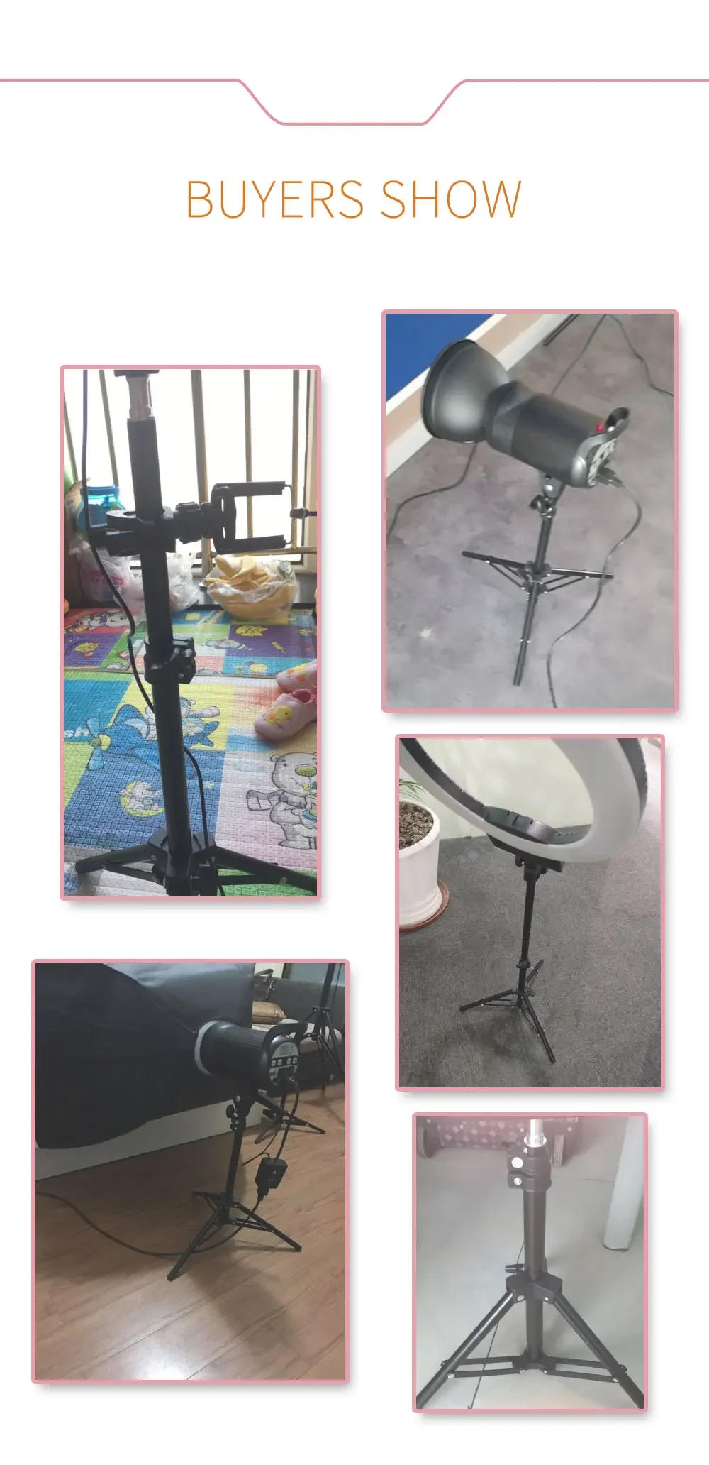 Description Picture 5 of itemScrew Head Light Stand Tripod 2m 1.7m  For Phone Selfie Stick Adjustable For Photo Studio Flashes Photographic Softbox