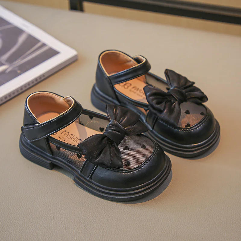 Description Picture 6 of item2024 Summer Fashionable Cute Round Toe Breathable Bow Sandals Comfortable Solid Color Casual Girls Lightweight Walking Shoes