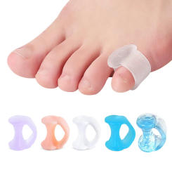 2Pcs=1Pair Soft Silicone Bunion Corrector Guard Foot Care Orthopedic Toe Separators Finger Separator Correction Pad Pain Relif