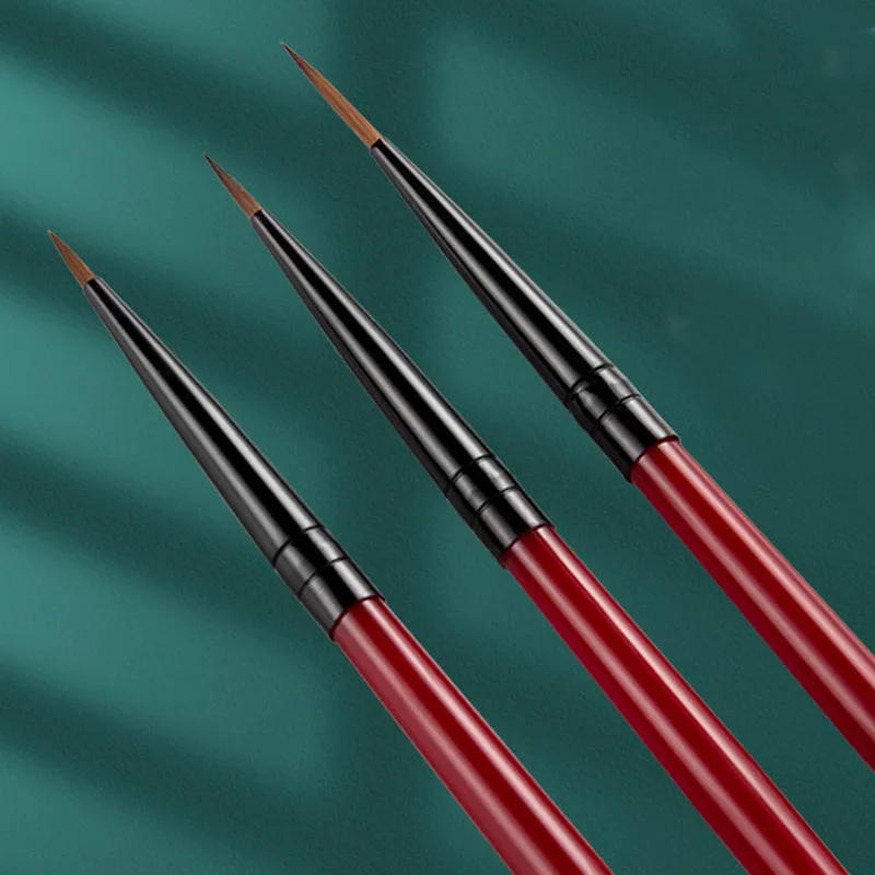 Description Picture 5 of item3Pcs Nail Brushes Line Drawing Nail Painting Pen Professional Nail Art DIY Set Acrylic Manicure French Thin Stripe Design Tools