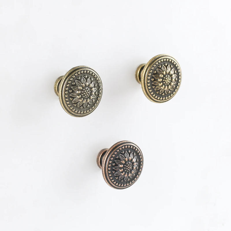 Description Picture 2 of item2PCS Chinese Style Bronze Handle Cabinet Wardrobe Door Single Hole Shoe Cabinet Drawer Hardware Home Antique Handle