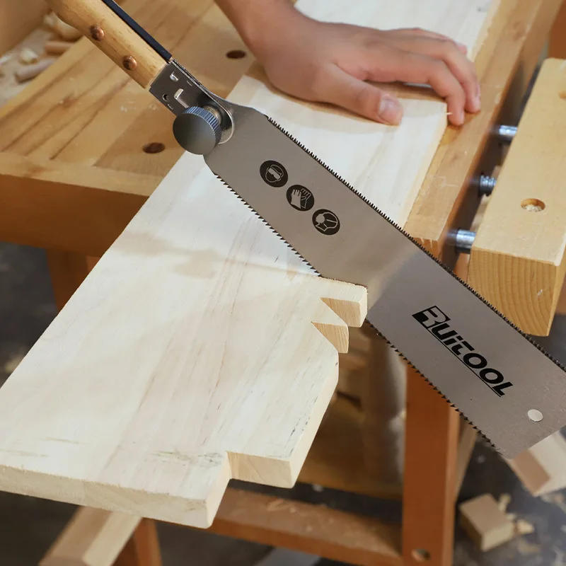 Description Picture 5 of itemALLSOME13/22 Inch Hand Saw SK-5 Steel Blade Flexible Wood Pull Saw Ergonomic Design Keyless Blade Change Perfect for woodworking