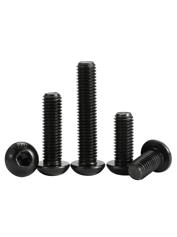 Description Picture 4 of itemM6 M8 M10 M12 Black 12.9 Grade Carbon Steel Round Head Hex Hexagon Socket Screws Button Head Allen Bolt