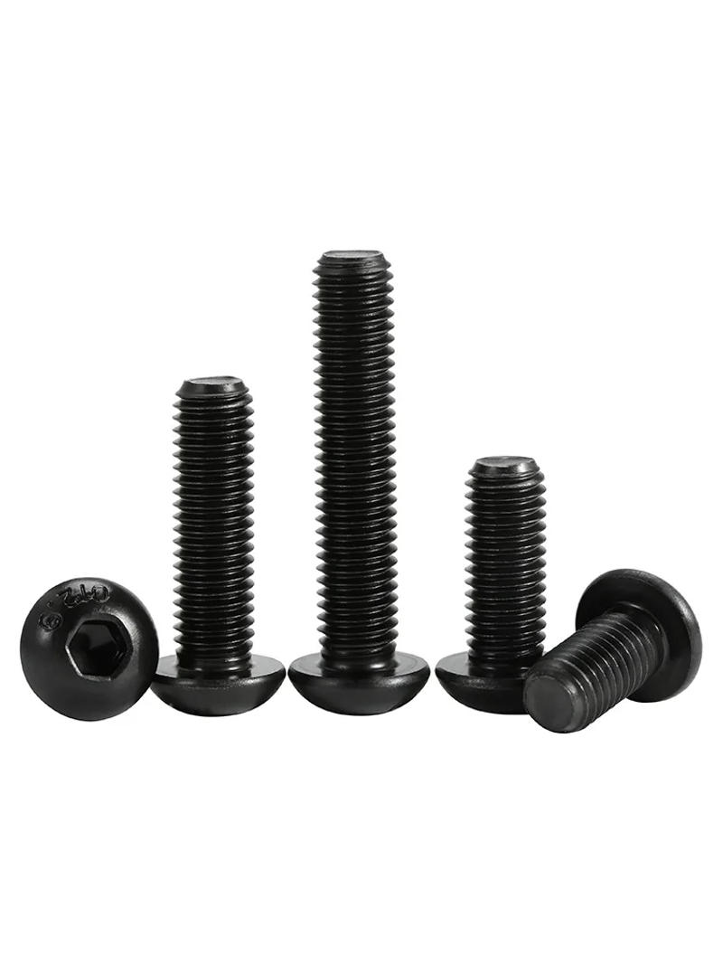 Description Picture 4 of itemM1.6 M2 M2.5 M3 M4 M5 Black 12.9 Grade Carbon Steel Round Head Hex Hexagon Socket Screws Button Head Allen Bolt