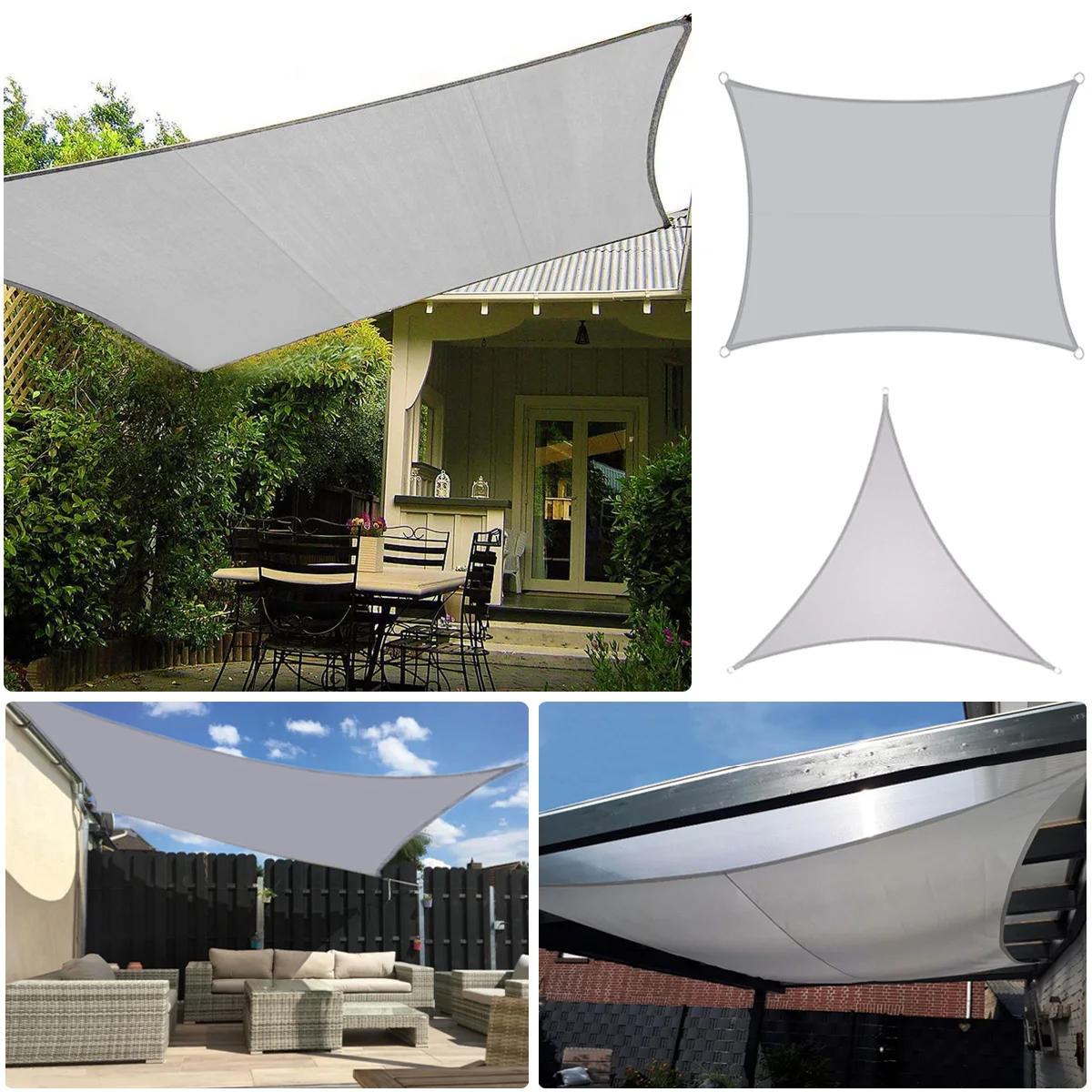 Description Picture 2 of item3x3x3m 2x3m 3x5m 5x5m Waterproof UV Protection Oxford Cloth Outdoor Sun Sunscreen Shade Sails Net Canopy Awning Yard Garden