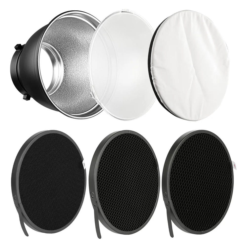 Description Picture 2 of itemSOONPHO 7" Bowens Mount Standard Reflector Diffuser Lamp Shade Dish Honeycomb Grid for photography Studio Flash Strobe light