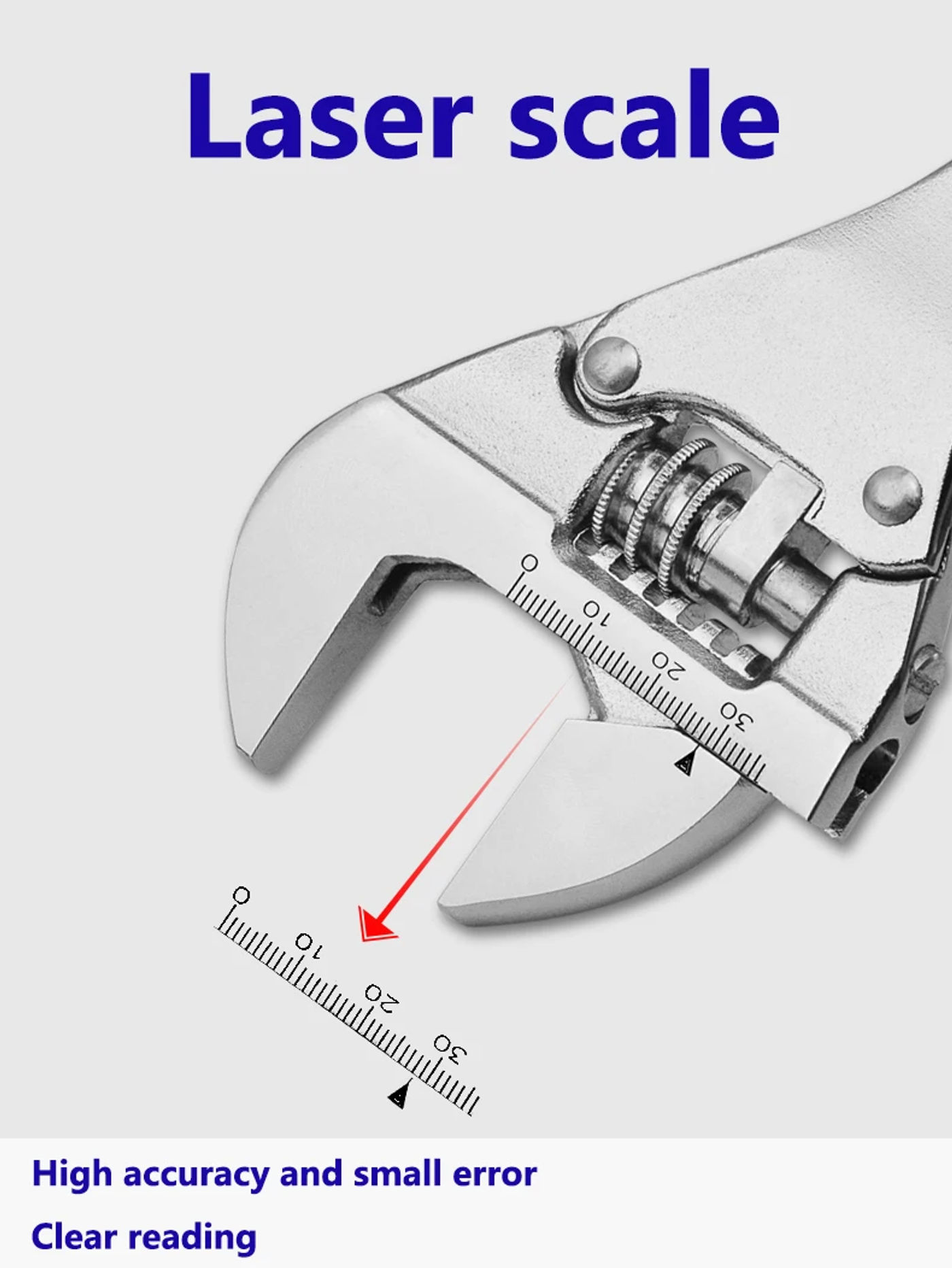Description Picture 3 of item1Pc Ratchet Adjustable Wrench 8 Inch 10 Inch Monkey Spanner Snap Grip Nut Key Large Opening Wrench Household Repair Multi Tools